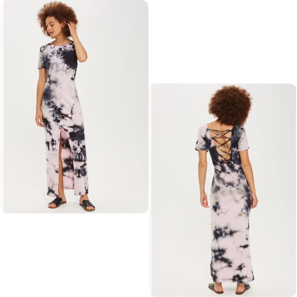 ♥️🦋🎉 HOST PICK 🦋🎉♥️Tie dye lace up back maxi.